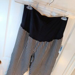 Old Navy NWT Maternity Houndstooth Dress Pants Black White Women's Size XL